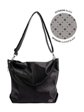 Lug Plunge 2 Satin Crossbody Bag Black NWT